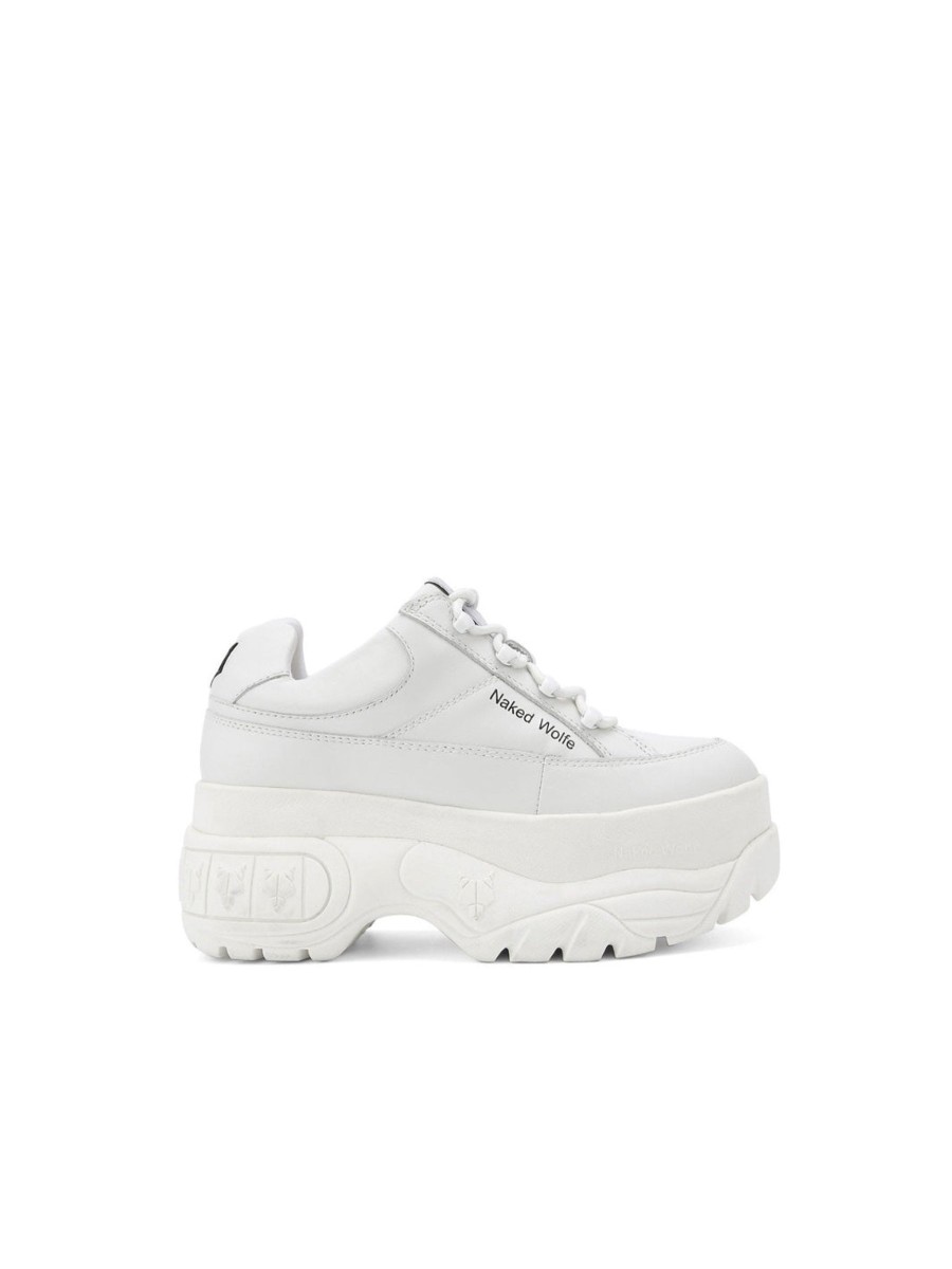 Women Naked Wolfe Trainers | Sporty Leather Platform Trainers