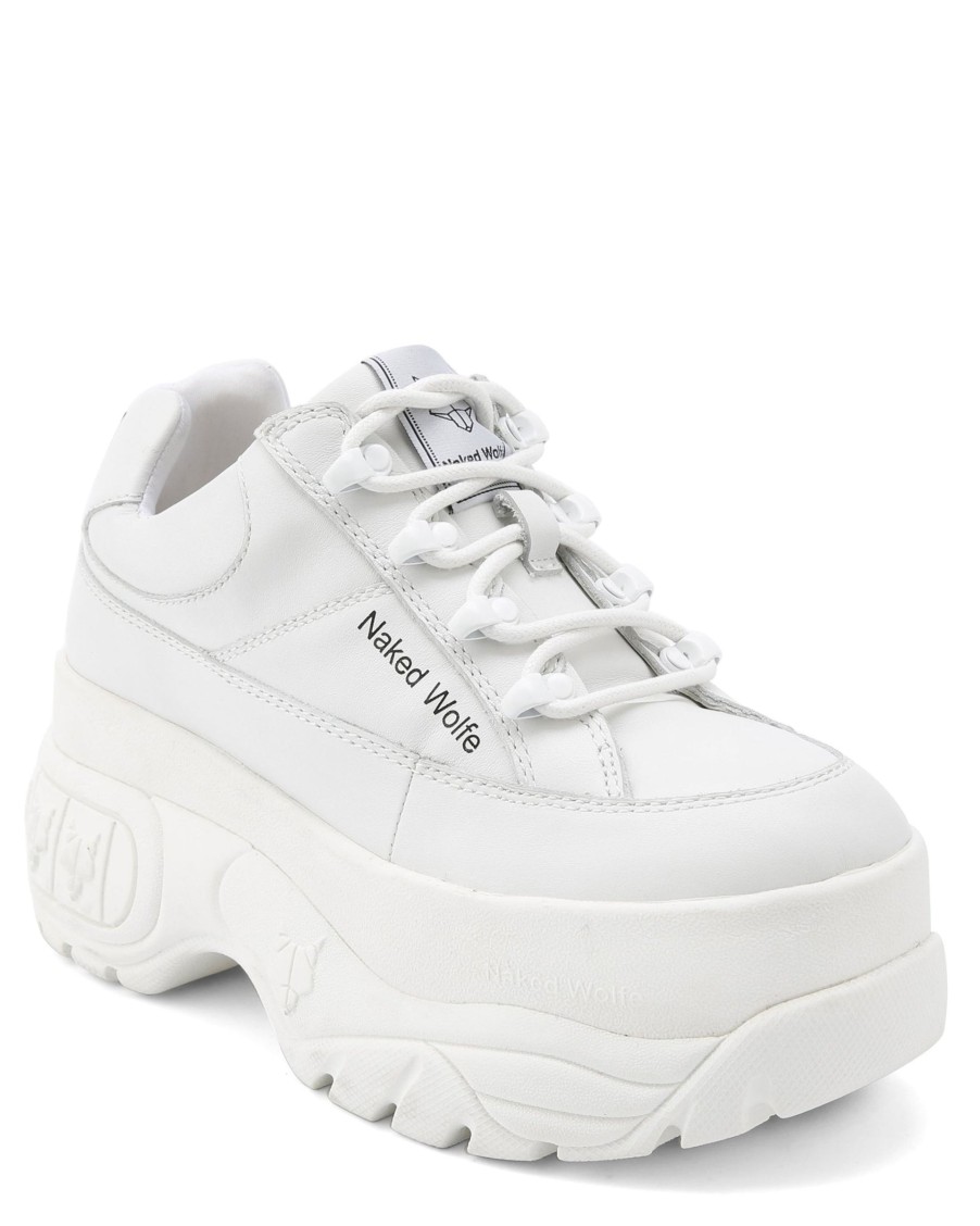 Women Naked Wolfe Trainers | Sporty Leather Platform Trainers