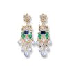 Women E L A London | Pearly Chandelier Earrings