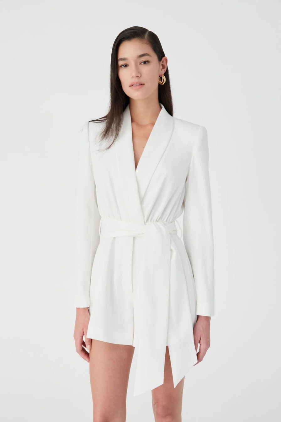 Women Misha Collection Jumpsuits | Addi Playsuit In Ivory