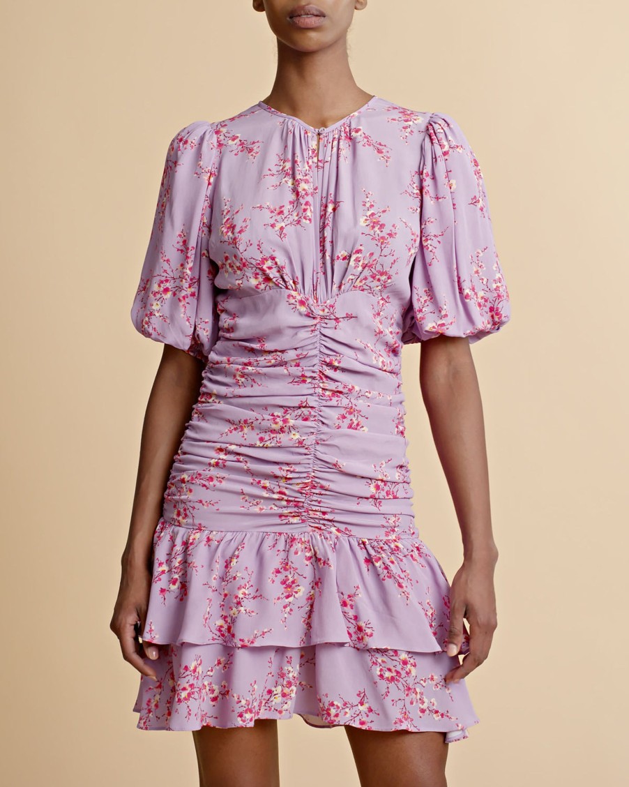 Women By TiMo Dresses | Spring Rouching Dress In Cherry Blossom