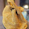 Women E L A London Bags | Twinkle Gold Crystal Bucket Bag