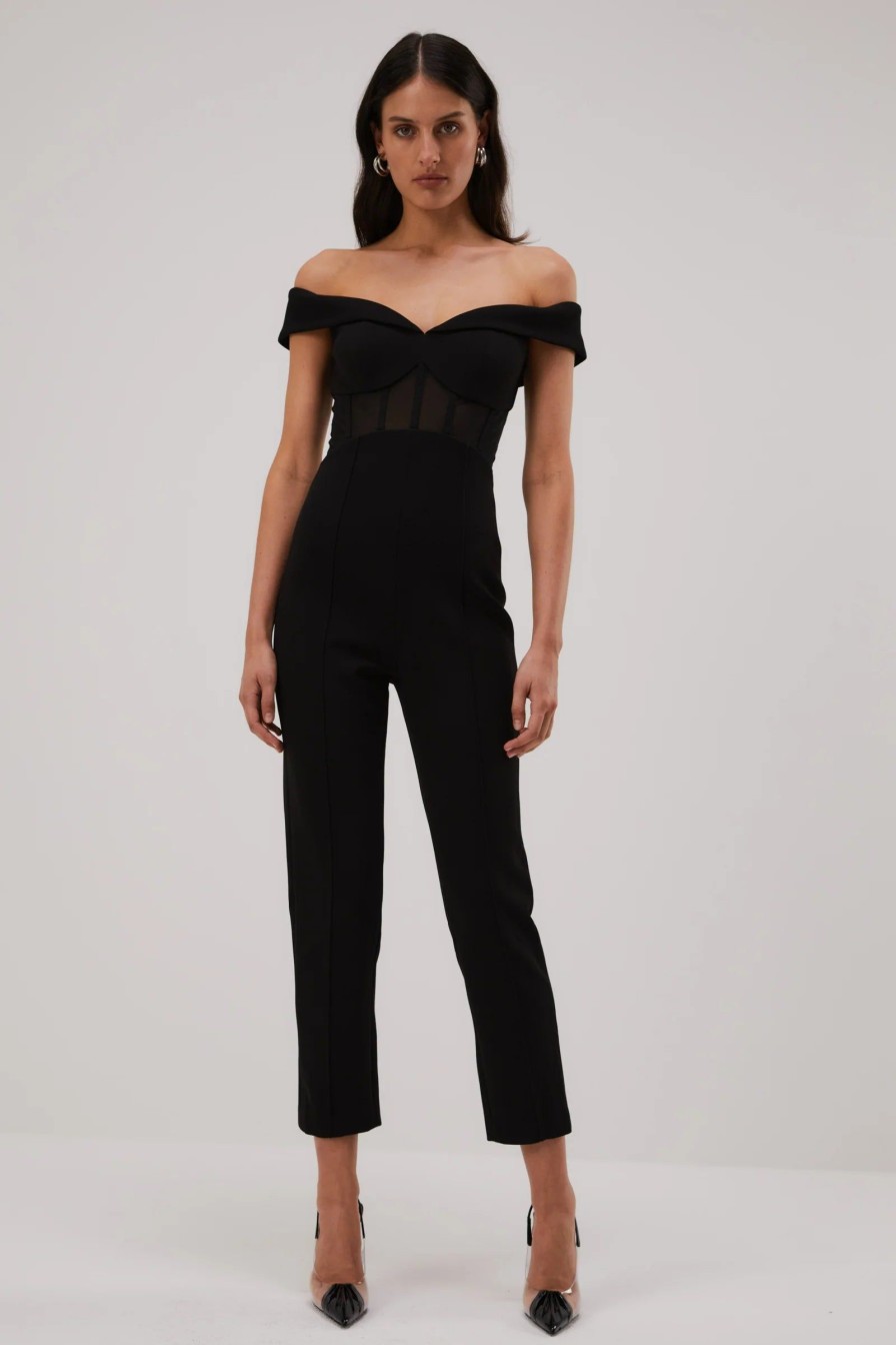 Women Misha Collection Jumpsuits | Colby Bonded Crepe Jumpsuit