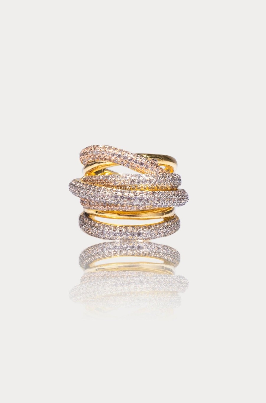 Women E L A London | Three Tone Ring Band