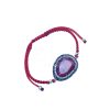 Women E L A London | Gemstone Macrame String Bracelet In Purple| New