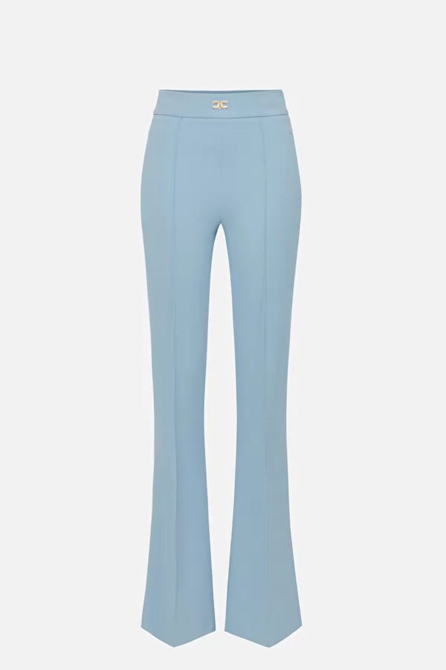 Women Elisabetta Franchi Pants | Trousers In Double Layer Stretch Crepe