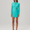 Women Misha Collection Dresses | Florence Turquoise Mini Dress