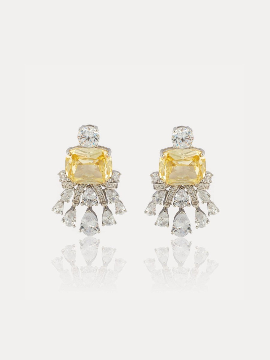 Women E L A London | Serena Yellow Earrings