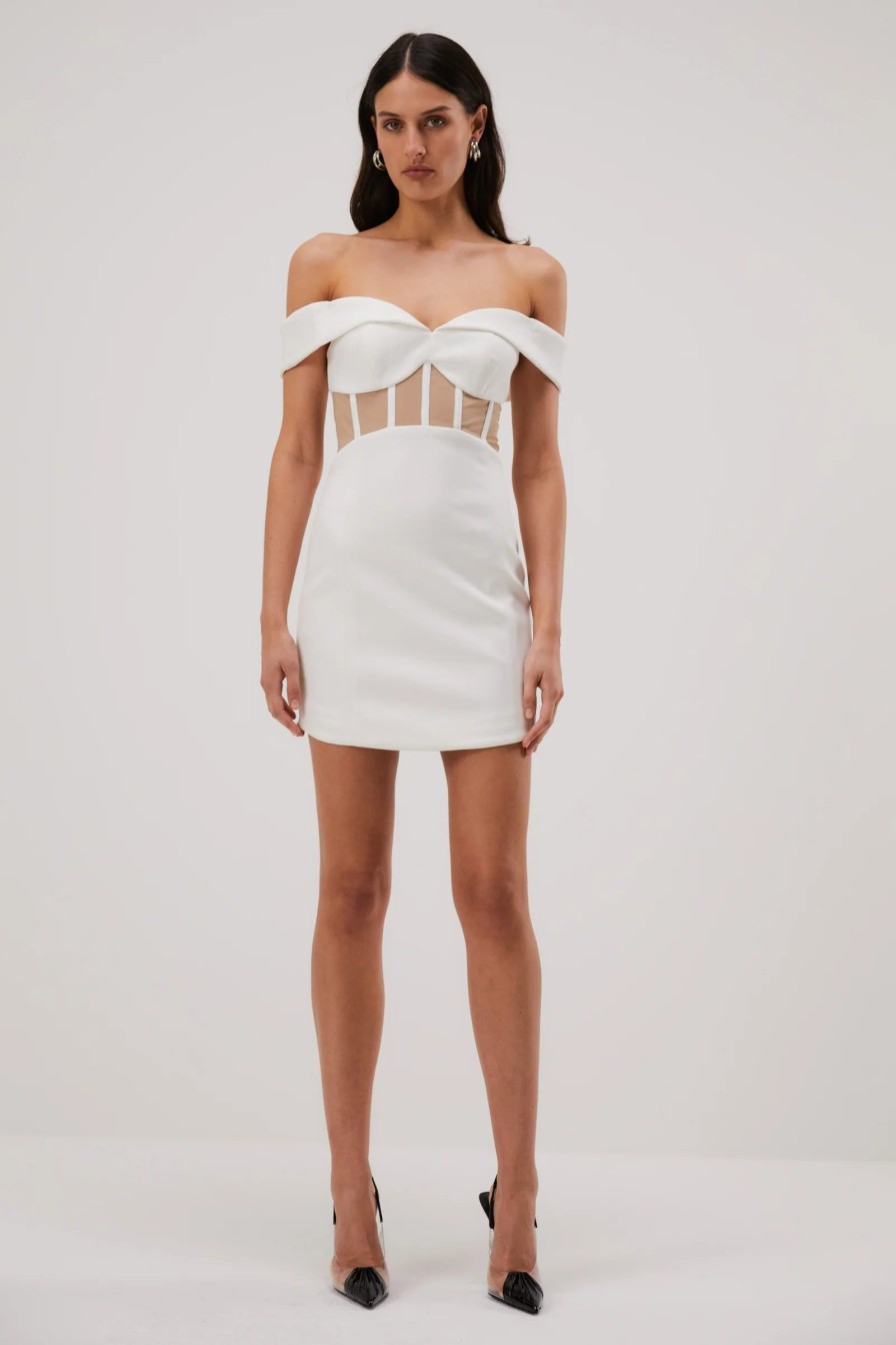 Women Misha Collection Dresses | Cher Bonded Crepe Mini Dress