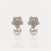 Women E L A London | Star Pearl White Earrings