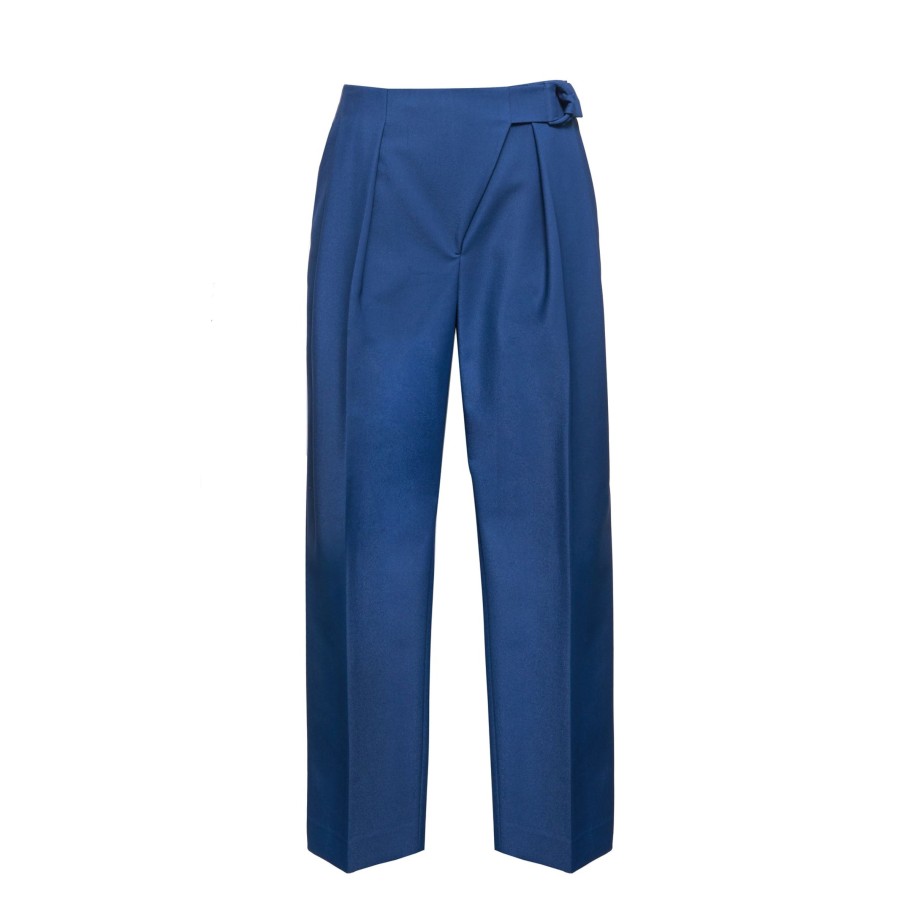 Women Push Button Pants | Front Wrap Over Pants