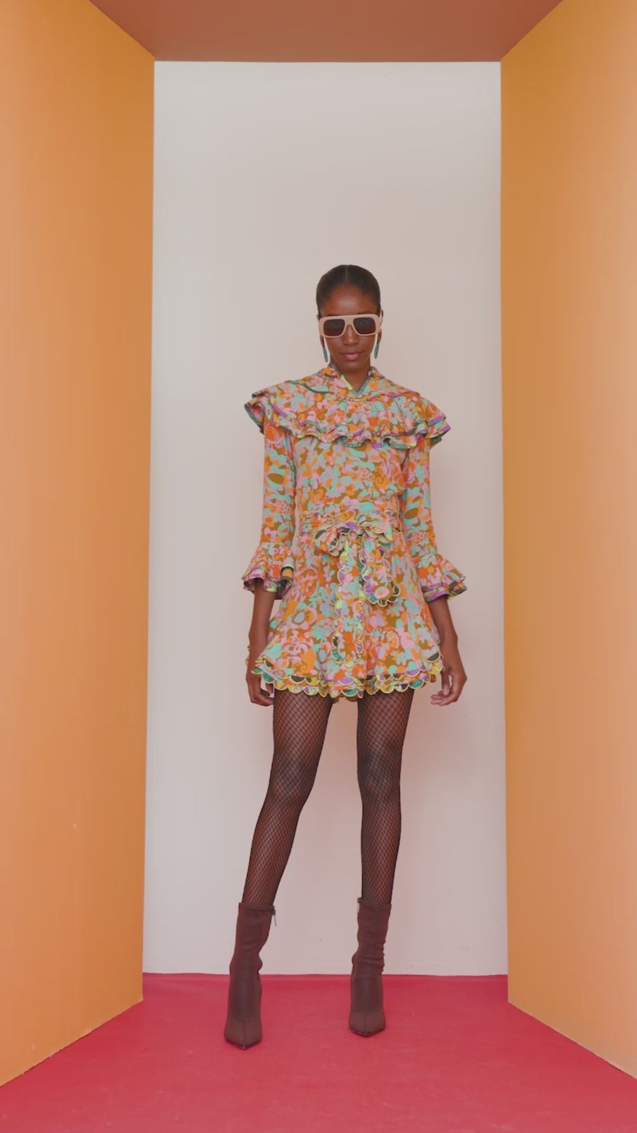 Women Celia B Dresses | Manatier Dress In Multi Orange