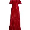 Women Elena Antoniades Dresses | Maxi Velvet Off Shoulder Dress