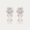 Women E L A London | New Star White Pearl Ball Earrings (Larger Size)